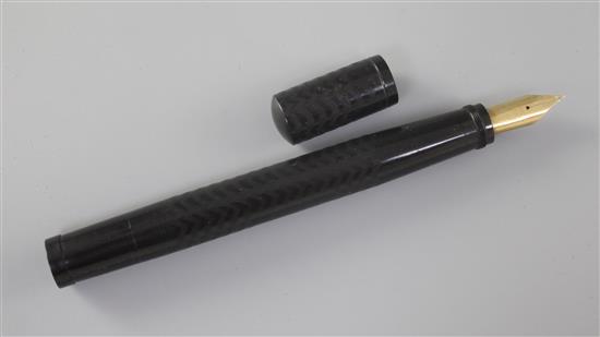 A Watermans no.20 Worlds Largest safety pen, 6.7/8in. 17.5cm.